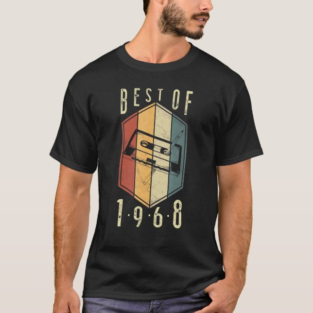 Camiseta Mejor Cinta Cassette De 54 Años De 1968 54º Nacimi (Anverso)