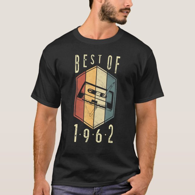 Camiseta Mejor Cinta Cassette De 60 Años De 1962 60º Nacimi (Anverso)