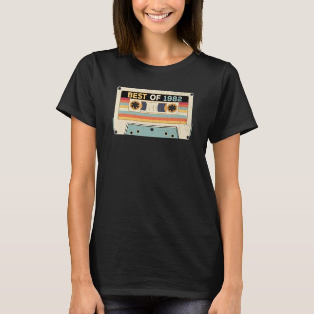 Camiseta Mejor Cinta Cassette De Cumpleaños De 1982 (Anverso)