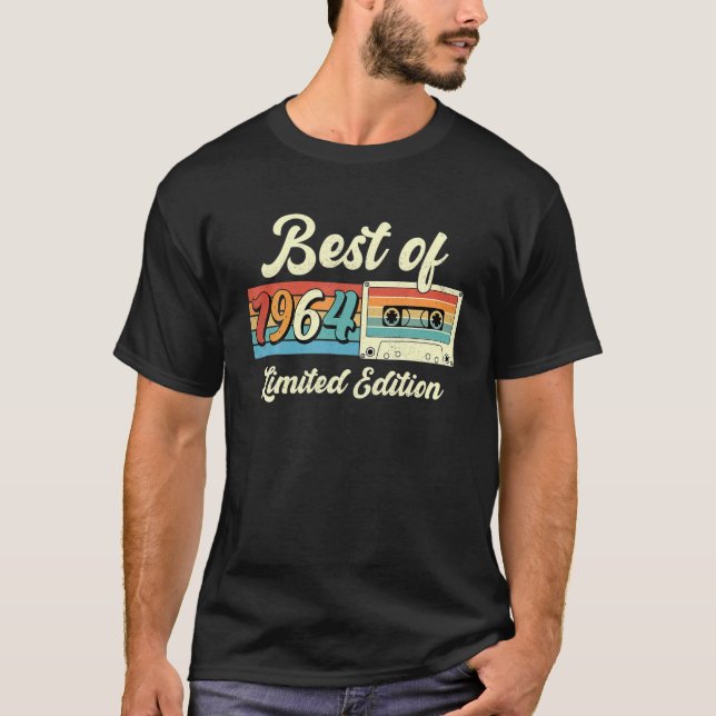 Camiseta Mejor Cinta De Cassette De 1964 Decoración De 58º  (Anverso)