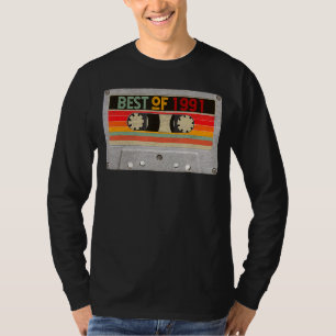 Camiseta Mejor Cinta De Cassette Mixtape De 1991 Cumpleaños
