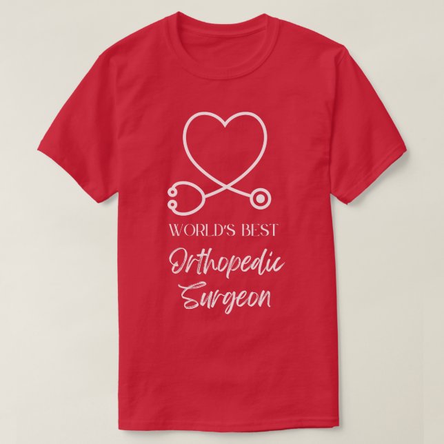 Camiseta mejor cirujano ortopédico del mundo (Diseño del anverso)