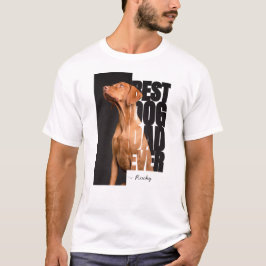Camiseta Mejor cita de papá perro con foto y nombre Persona