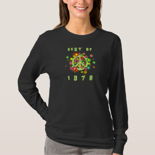 Camiseta Mejor Cita Graciosa De 1978 Con Signo De Paz Y Flo