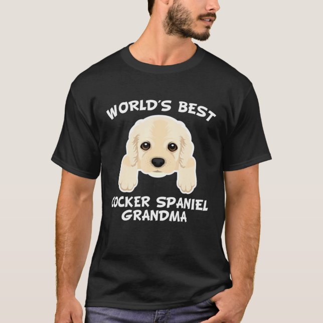 Camiseta Mejor Cocker Español Abuelo Perro Abuelo (Anverso)
