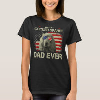 Mejor Cocker Spaniel Dad EEUU Flag Dog Lover Fat