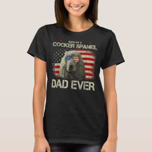Camiseta Mejor Cocker Spaniel Dad EEUU Flag Dog Lover Fat