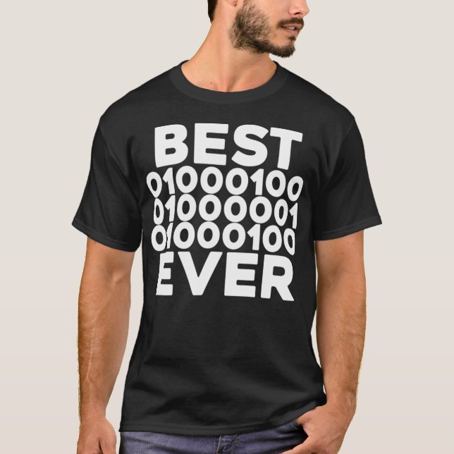 Camiseta Mejor Codificador Binario de Papá Ever Shirt Coder (Anverso)