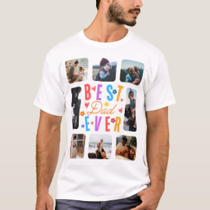 Camiseta Mejor Collage de fotos de Papá Nunca 8 Imágenes