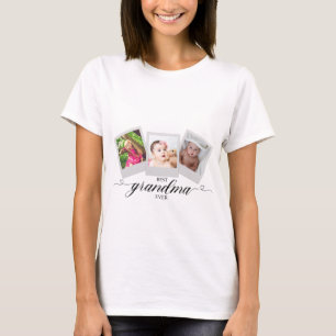 Camiseta Mejor Collage de fotos personalizado de la abuela