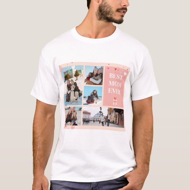 Camiseta Mejor Collage del Día de la Madre de 5 Años (Anverso)