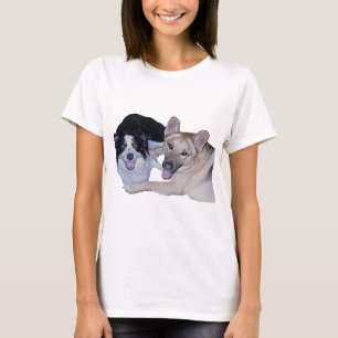 Camiseta Mejor Compañero de Amigos Collie y Pastor Alemán