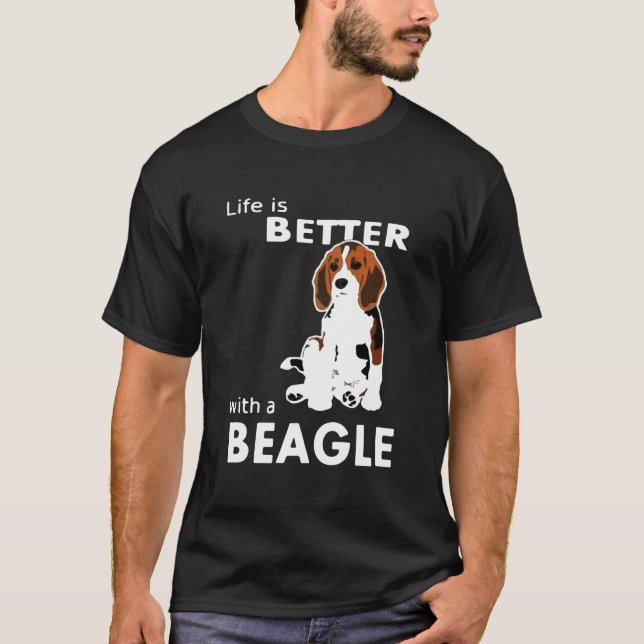 Camiseta Mejor Con Un Beagle Para Beagle (Anverso)