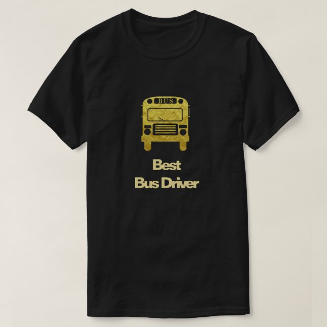 Camiseta Mejor Conductor de Autobús Autobús Golden Silhouet (Diseño del anverso)