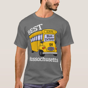 Camiseta Mejor Conductor de Autobús Escolar de Massachusett