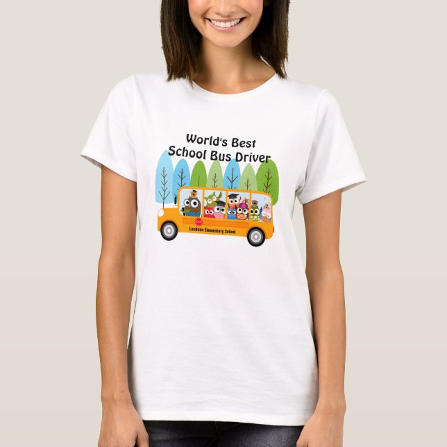 Camiseta Mejor conductor de autobús escolar del mundo de bú (Anverso)