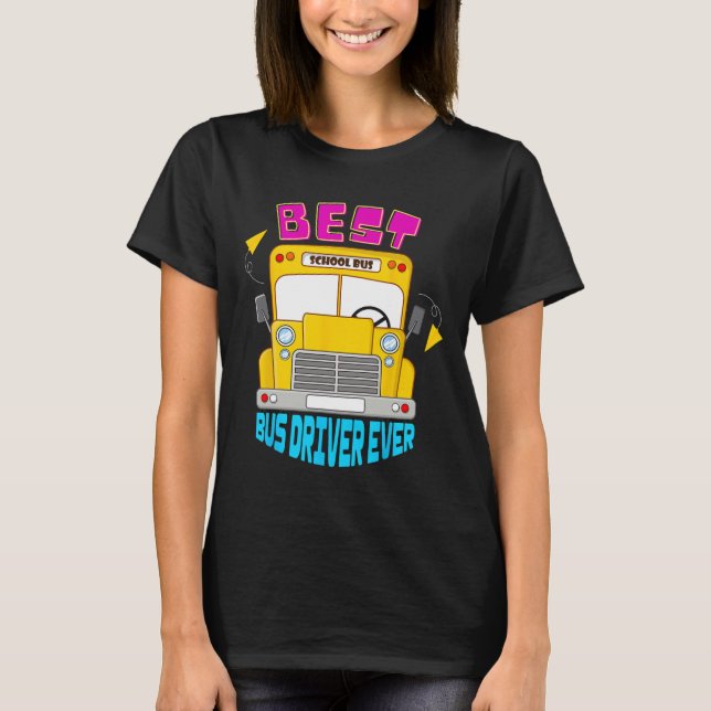 Camiseta Mejor Conductor De Autobuses De La Escuela De Tran (Anverso)