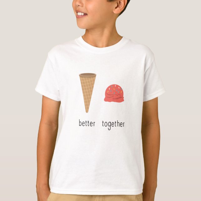 Camiseta Mejor Cono De Helado Con Helado De Algodón (Anverso)