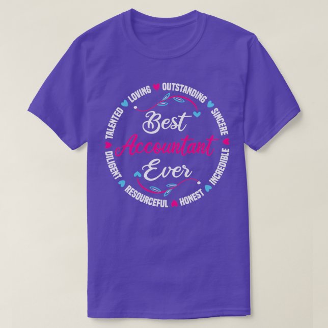 Camiseta Mejor Contable de la Historia (Diseño del anverso)