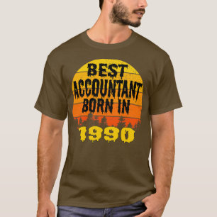 Camiseta Mejor Contable Nacido En 1990 Vintage De Cumpleaño