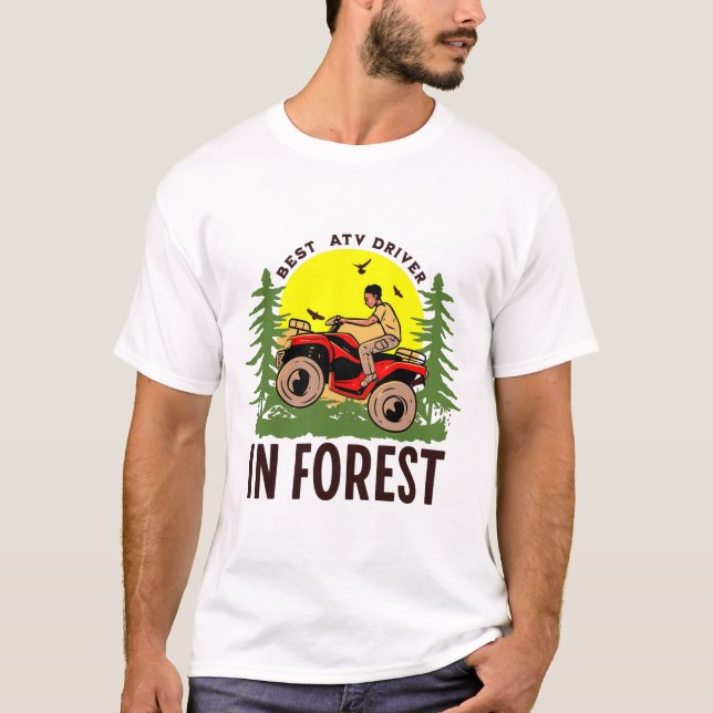 Camiseta mejor controlador de atv en el bosque (Anverso)