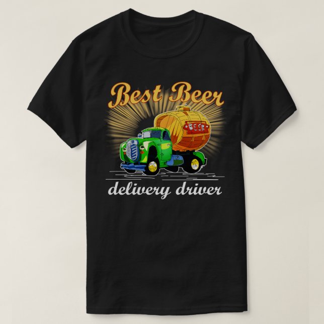Camiseta Mejor controlador de entrega de cerveza (Diseño del anverso)