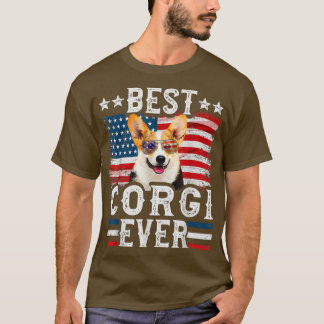 Camiseta Mejor Corgi Bandera Estadounidense 4 De Julio