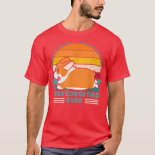 Camiseta Mejor Corgi Dad Retro Vintage años 60 Sunset F