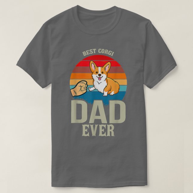 Camiseta Mejor Corgi Dad Siempre Daddy Perro Dueño (Diseño del anverso)