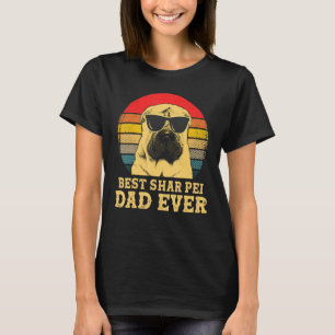 Camiseta Mejor cosecha retro de perro de Shar Pei Dad
