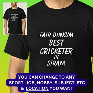 Camiseta Mejor CRÍQUET de Dinkum en Straya