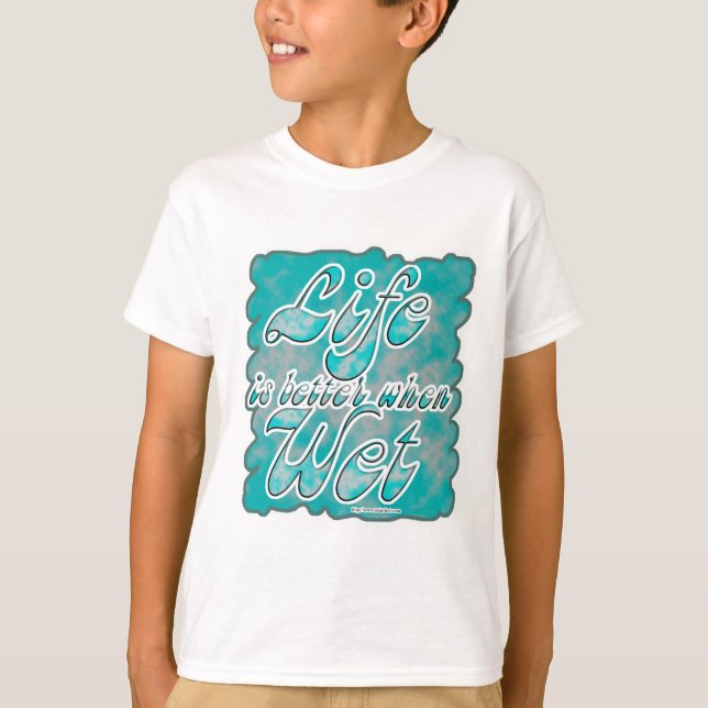 Camiseta Mejor cuando el eslogan de natación esté húmedo (Anverso)