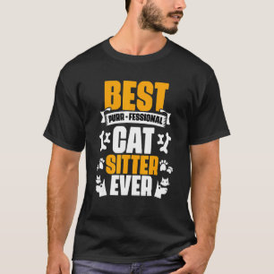 Camiseta Mejor cuidador de gatos Animales Purr fesionales