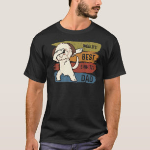 Camiseta Mejor Dabbing Shih Tzu Dad Dab Para Niños Hombres