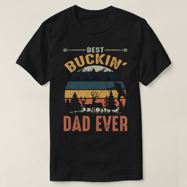 Camiseta Mejor DAD de Buckin' del Día del Padre de Vintahe (Diseño del anverso)