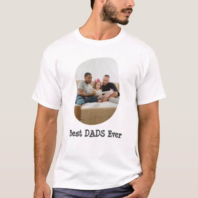 Camiseta Mejor DADS siempre LGBTQ sube tu foto familiar (Anverso)