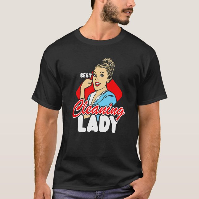 Camiseta Mejor Dama de Limpieza Limpieza Trabajo de limpiez (Anverso)