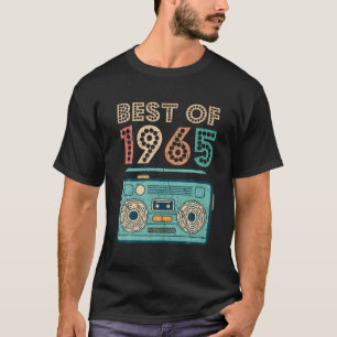 Camiseta Mejor De 1965 57º Nacimiento Cassette Retro Vintag