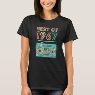 Camiseta Mejor De 1967 55º Cumpleaños Cassette Retro Vintag