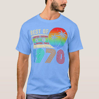 Camiseta Mejor De 1970 52º Cumpleaños Cassette Limite
