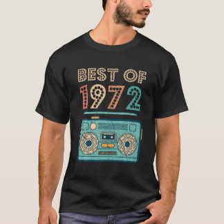 Camiseta Mejor De 1972 50º Nacimiento Cassette Retro Vintag