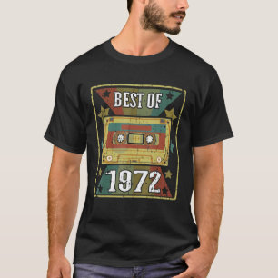 Camiseta Mejor De 1972 Retro De Cinta De Cassette Clásica M