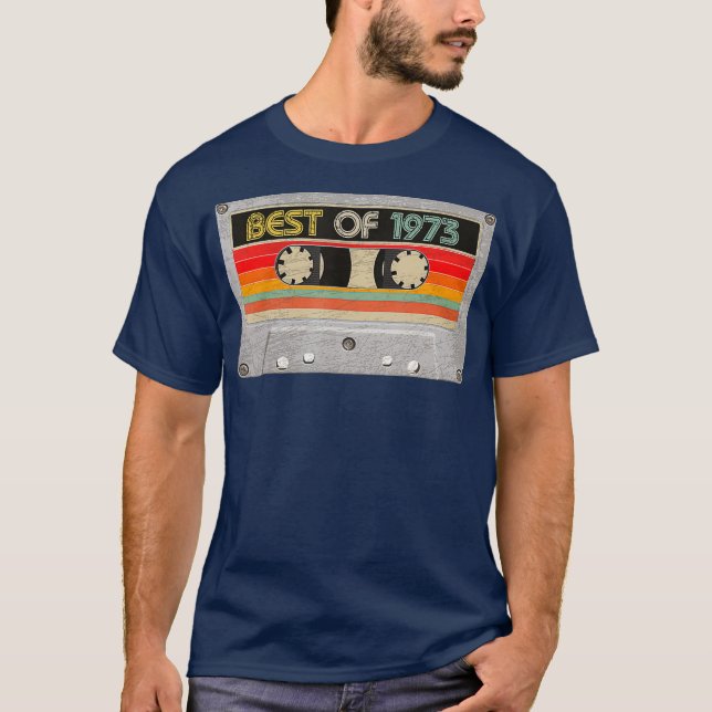 Camiseta Mejor De 1973 48ª Cinta De Regalos De Cumpleaños (Anverso)