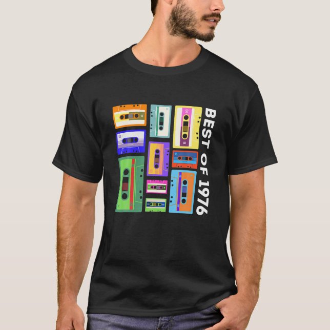 Camiseta Mejor De 1976 Cinta De Cassette 80S 90S Cinta Retr (Anverso)