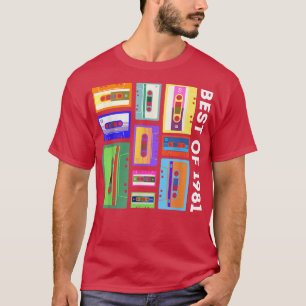 Camiseta Mejor De 1981 Cinta Cassette Shirt 80s Mezcla Retr
