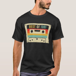 Camiseta Mejor de 1981 Cinta de Cassette Retro Vintage 42º