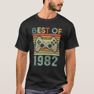Camiseta Mejor De 1982 Vintage Bday 40 Nacido Videojuego Re