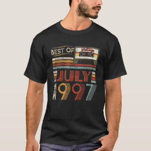 Camiseta Mejor De Julio De 1997 Vintage De Cumpleaños De 25