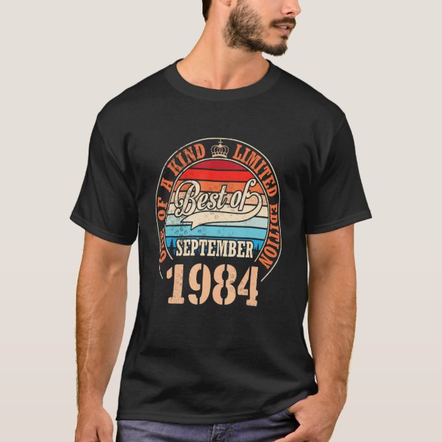 Camiseta Mejor De Septiembre De 1984 Una Edición De A Kind  (Anverso)