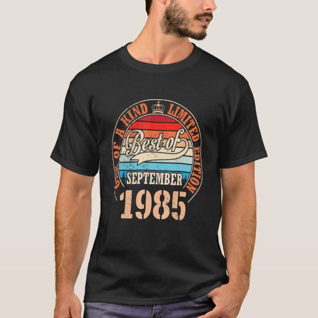 Camiseta Mejor De Septiembre De 1985 Una Edición De A Kind  (Anverso)